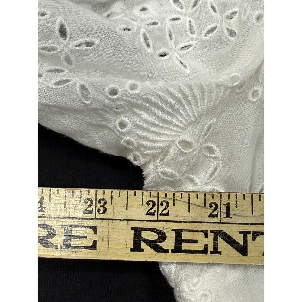Johnny Was Women's Jade White Eyelet Tiered shift Dress Size XL - Picture 11 of 12